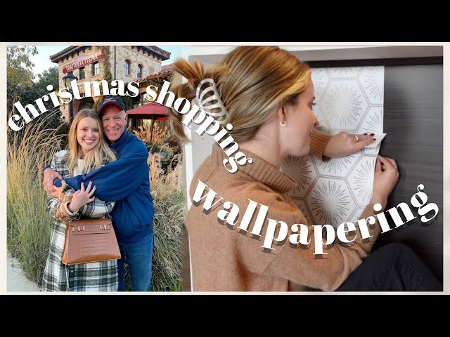 VLOG: Talking About Stress, Putting up Wallpaper, Christmas Gift Shopping + Family Time