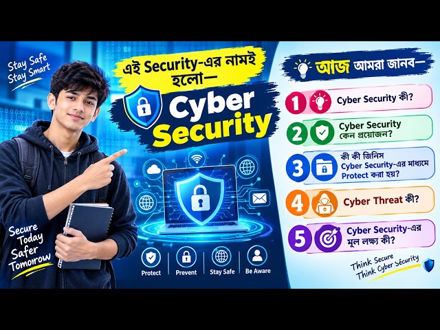 🔐 Cyber Security Full Series | Beginner → Advanced | Today’s Topic: Cyber Security কী?