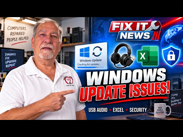 Windows Update Problems! USB Audio, Excel & Security Issues | Fix It News