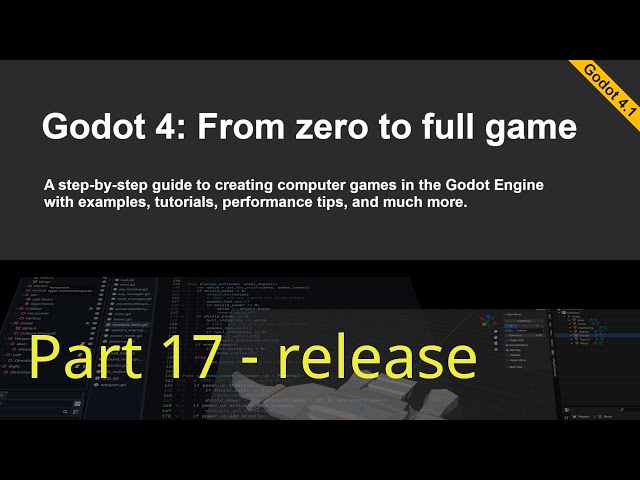 Space Shooter in Godot 4 - part 17 (intro scene, background music, and game release)