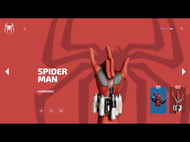 Create a Spider-Man Landing Page using HTML , CSS & GSAP