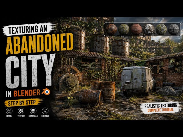 Blender Texturing Tutorial | Create a Realistic Abandoned City Environment