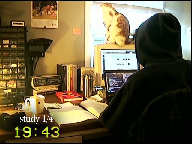 study with me pomodoro! rain sounds, 10-min break, no music