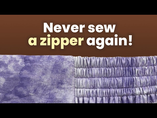 Half Elastic Waistband Sewing Tutorial