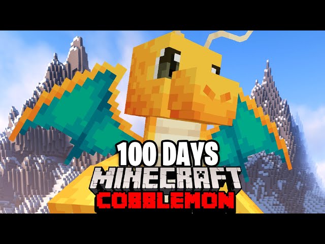I Spent 100 DAYS in DRAGON TYPE ONLY Minecraft Pokémon Against My Rival! (Duos Cobblemon)