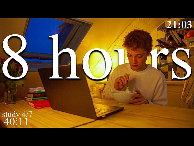 LIVE | 8-HOUR study with me in Paris📚⛈️ rain sounds & pomodoro timer 60 & 10