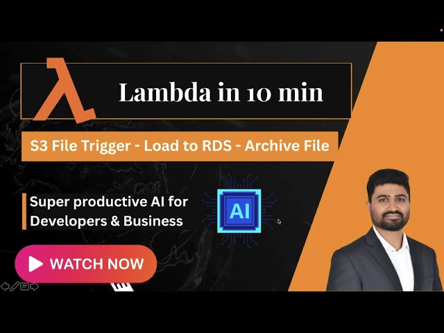 AWS Lambda Tutorial: Read S3 File → Load into RDS → Archive with SNS Alerts (Best Practices)