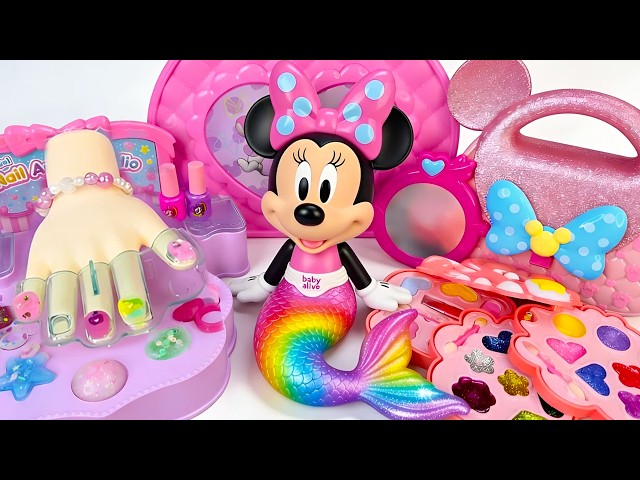 Minnie Mouse 2026🎀 Set Unboxing del maquillaje arcoíris vs nail studio rosa de Minnie, de Disney