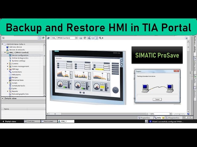 How to Backup and Restore HMI using TIA Portal V15 | Siemens  PLC | HMI | SCADA | Automation