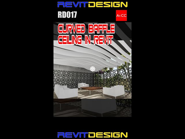 Revit Curved Baffle Ceiling #Shorts