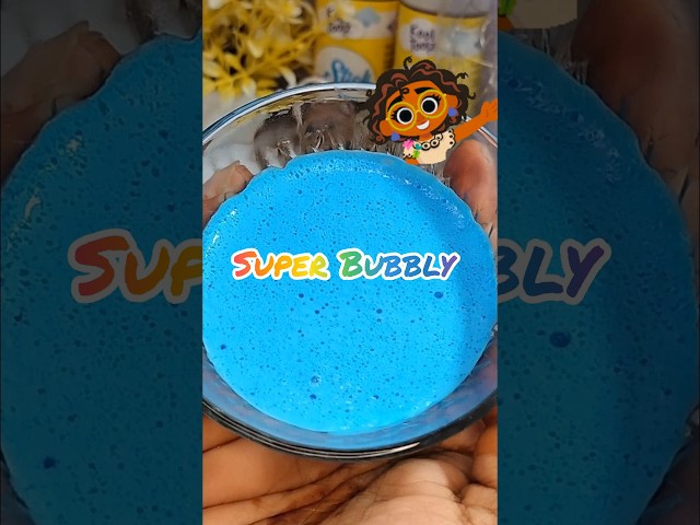 Fluffy 😍 Bubbly Slime 👀| How to make slime| No Glue slime #trending #shorts #youtubeshorts