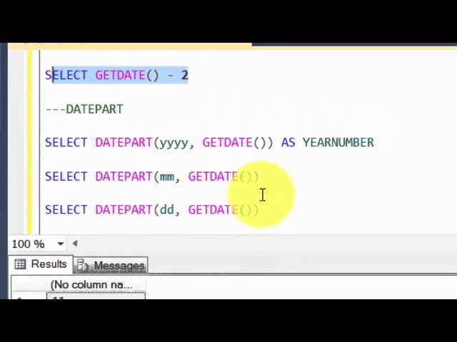 Chapter 9: TSQL Date Functions