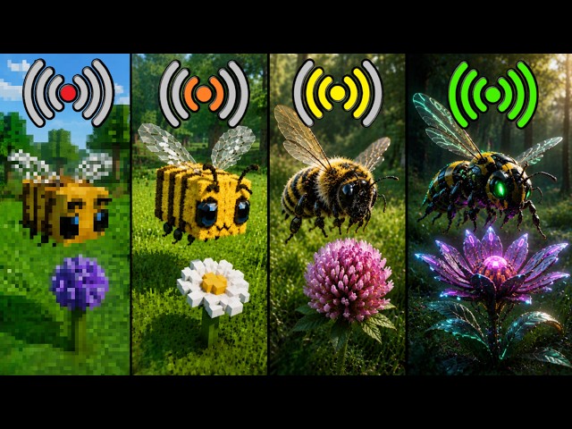 Minecraft All New Bee Experiments with different Wi-Fi - compilation