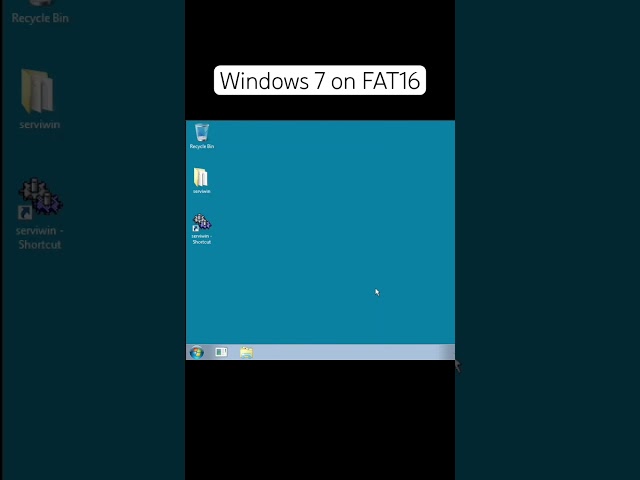 Windows 7 on FAT16? (Impossible!) 🤯 #shorts