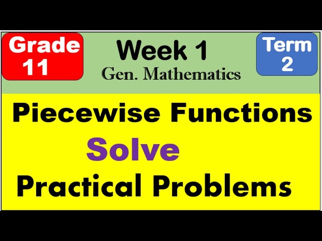 Grade 11 Gen Math Term 2 | Piecewise Functions Second Term Week 1 Strengthened Senior High School