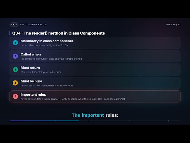 Lifecycle with useEffect, render() & What JSX Is | React Native Interview (2.10)