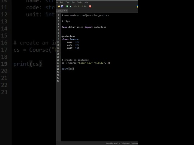 Python Dataclasses Explained in 60 Seconds.  #pythontips  #programming #python