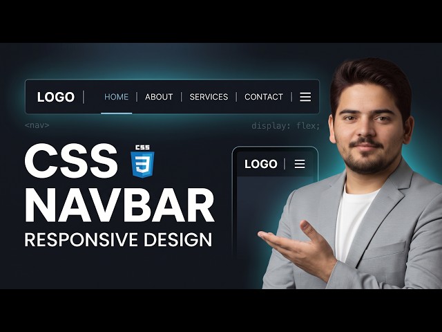 CSS Navigation Bar | Create a Responsive Navbar with HTML & CSS