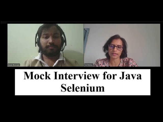 Java Selenium mock interview for 3 year experienced