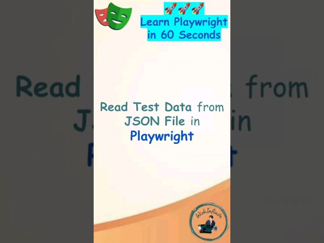 Playwright Tutorial | Read Test data from JSON File | Parameterize Tests