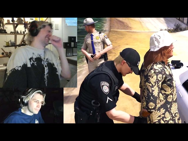 xQc reacts to Pierre Paul's first arrest | GTA RP Nopixel V