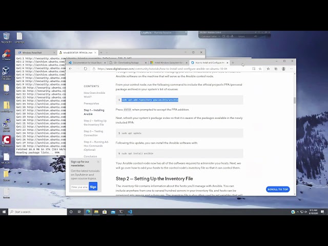 Setting up Ansible/Python development environment on Windows 10