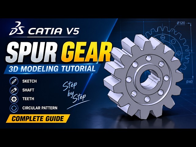 Design a Spur Gear in CATIA V5 | 3D Modeling Tutorial Step by Step