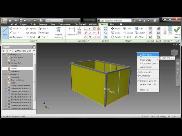 Autodesk Inventor Fundamentals - Basics of Frame Generator Chapter 3