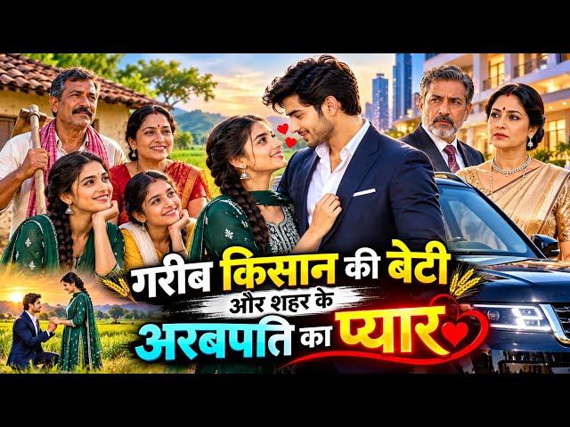  गरीब किसान की बेटी और अरबपति लड़के की अनोखी प्रेम कहानी 💔 | Hindi Love Story #video