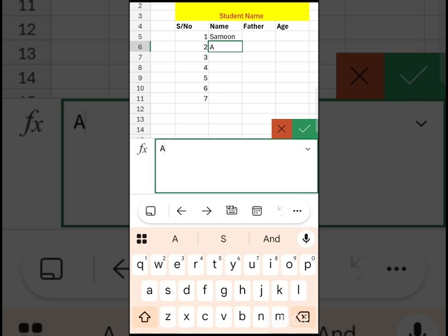 How to Use MS Excel for Data Entry | Beginner Tutorial#shorts