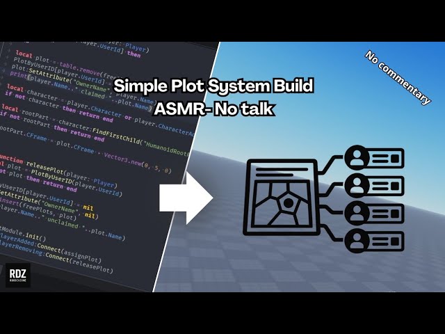 ASMR Roblox Studio | Simple Plot System Build (relaxing typing and coding)