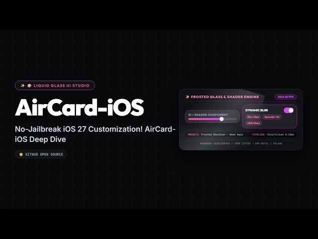 No-Jailbreak iOS 27 Customization! 🎨 AirCard-iOS Deep Dive