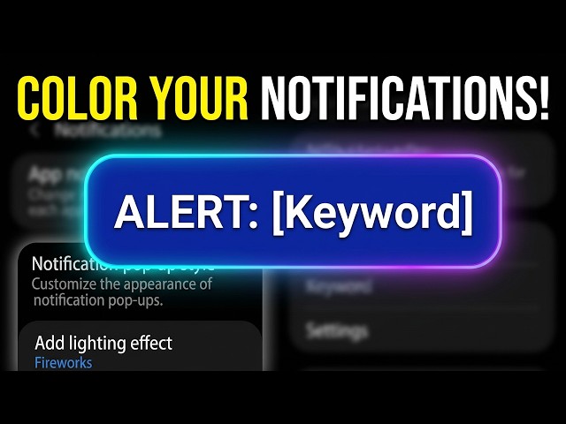 Customize samsung notifications assign colors to keywords easily @ELECTRONICSANDGADGETS