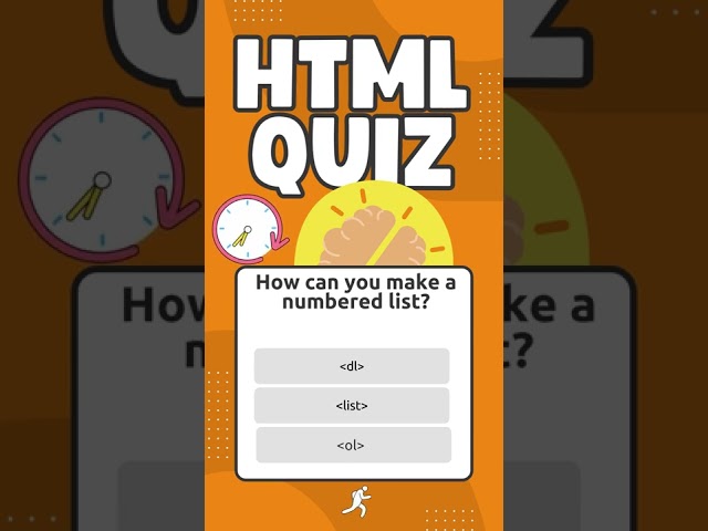 HTML QUIZ - How can you make a numbered list?