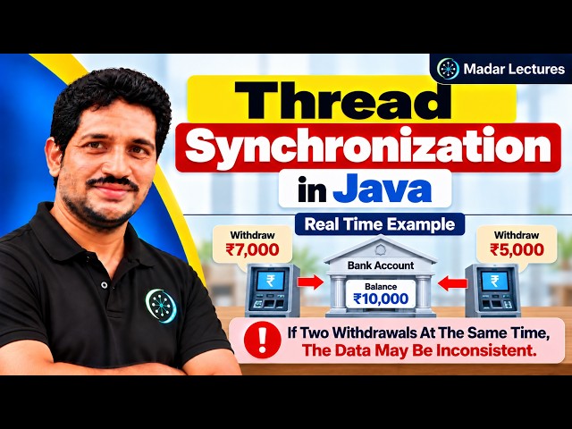 Thread Synchronization in Java | Real-Time Bank Account Example