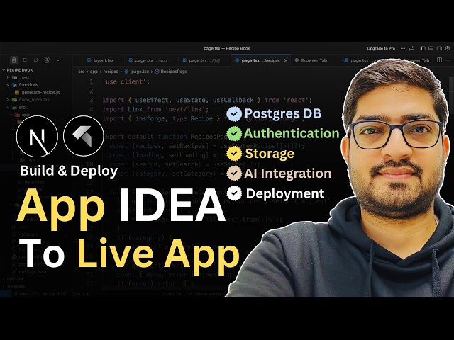 Build & Deploy a Next.js 16 Full Stack Recipe App with AI, Auth, Postgres | InsForge Tutorial