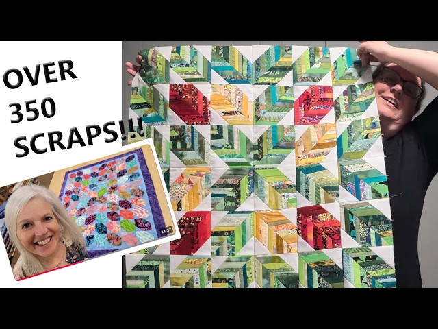 I Made a Popular Jordan Fabrics Quilt Scrappy with Over 350 Scraps!