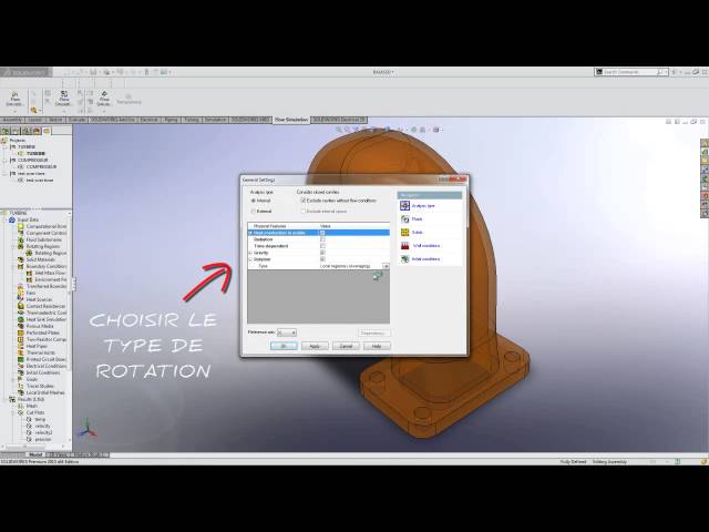 Simuler une région en rotation avec SOLIDWORKS Simulation - Juin 2015