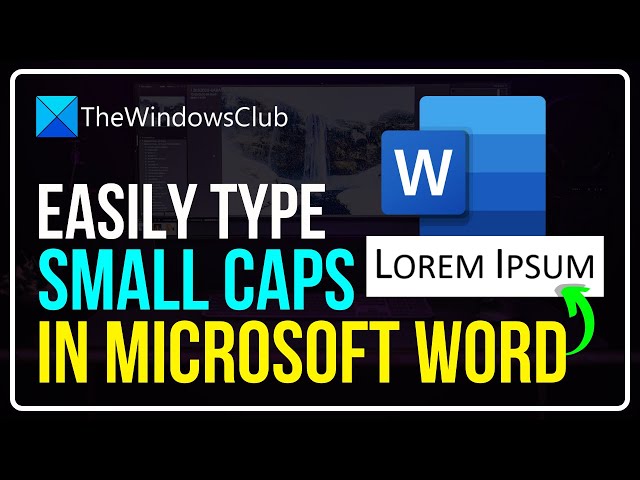 How to USE SMALL CAPS in Microsoft Word | Apply Small Caps in WORD [VERY EASY]