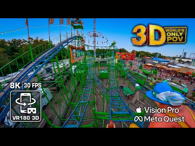 3D 8K ALPEN COASTER: Legendary Schwarzkopf - Fairground Roller Coaster 🟨 VORLOP VR180 POV - Quest 3