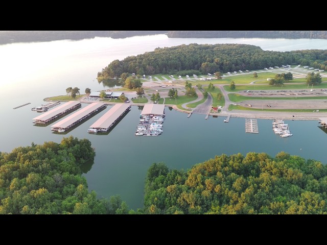 Clinton Lake IL Marina Drone Fly Over 7 13 26