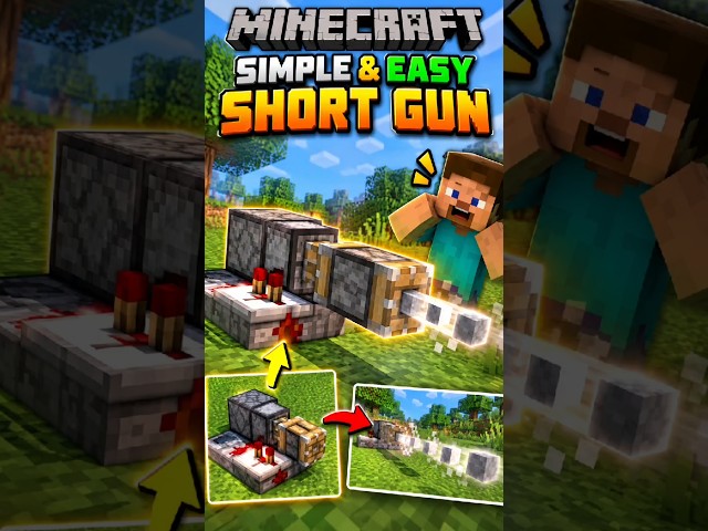 simple and easy short gun in minecraft