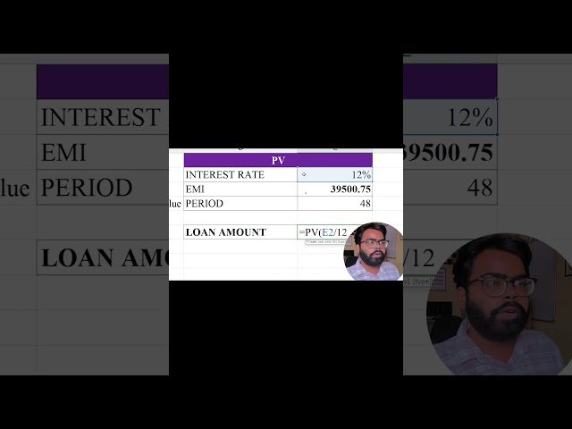 PV Formula in Excel in 30 Seconds! 💰 | Present Value Formula  #excel #exceltutorial #exceltips