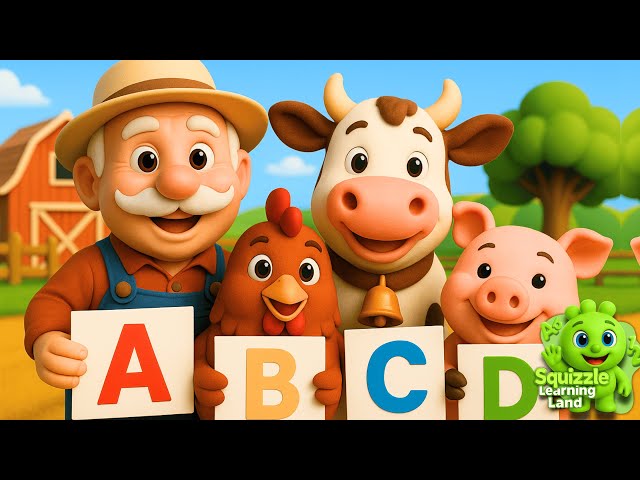 Old MacDonald Had A Farm | Learning Alphabet (A-E) Kids Educational Song