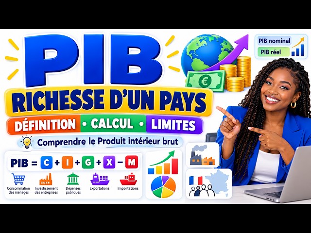 PIB : définition, calcul, croissance économique, PIB réel et limites expliqués