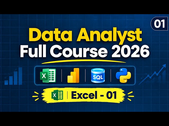 Data Analyst Course | Excel 01  :- Understanding Excel Interface for Beginners