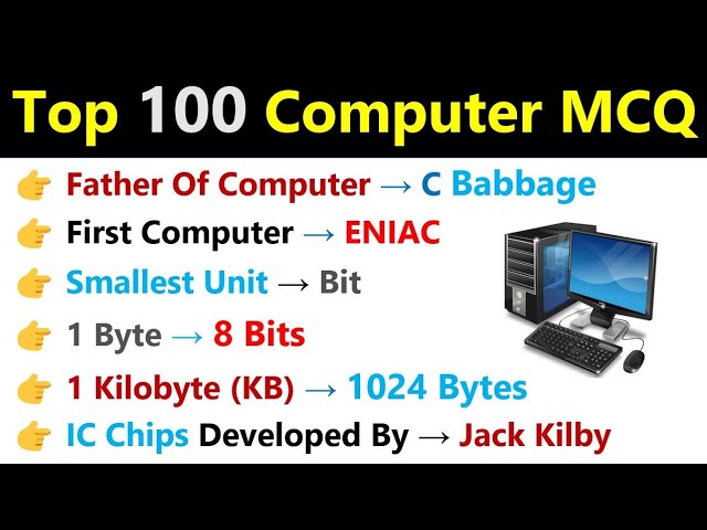 Top 100 Computer Gk MCQs | Important Computer GK MCQs Questions & Answer | #computergk  #sscgd