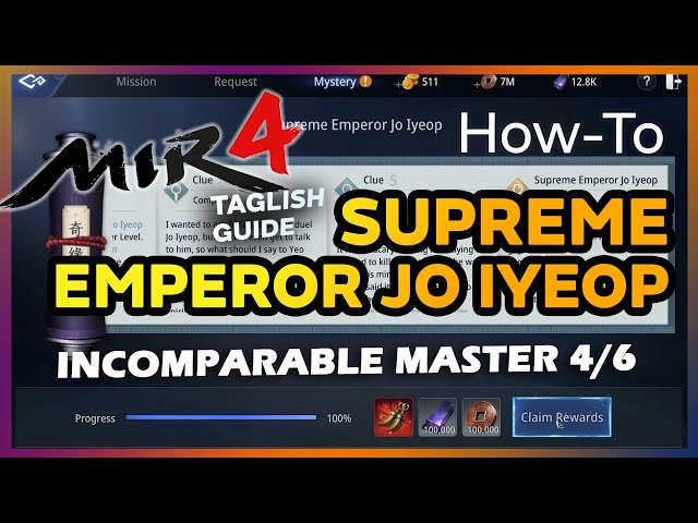 Incomparable Master Supreme Emperor Jo Iyeop Tagalog Tutorial 4K