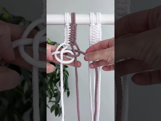 🤍🩷 #macrame #macrametutorial #macrameinspiration #macramelove #macramepatterns