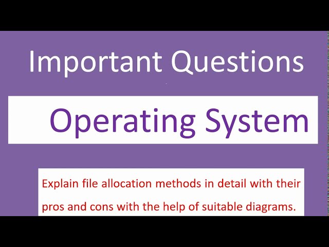 15 important questions | important questions of  operating system | os important questions
